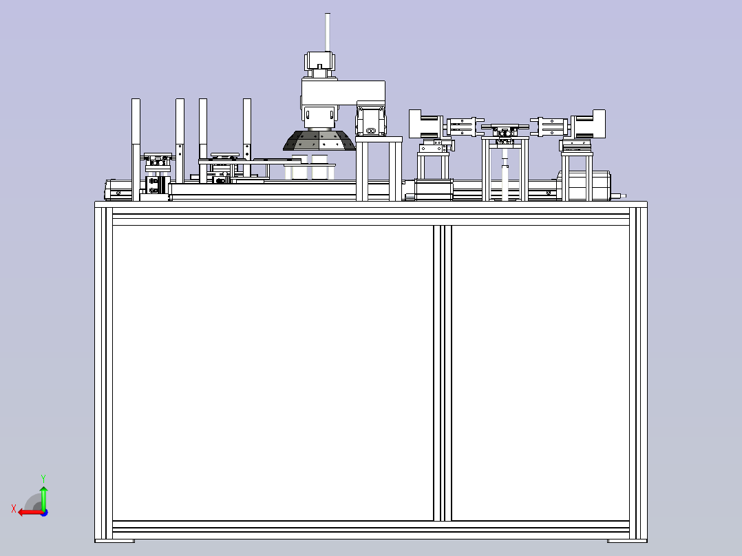 一款智能视觉设备3D图纸后视图