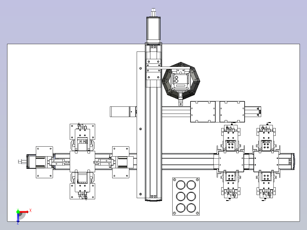 一款智能视觉设备3D图纸俯视图