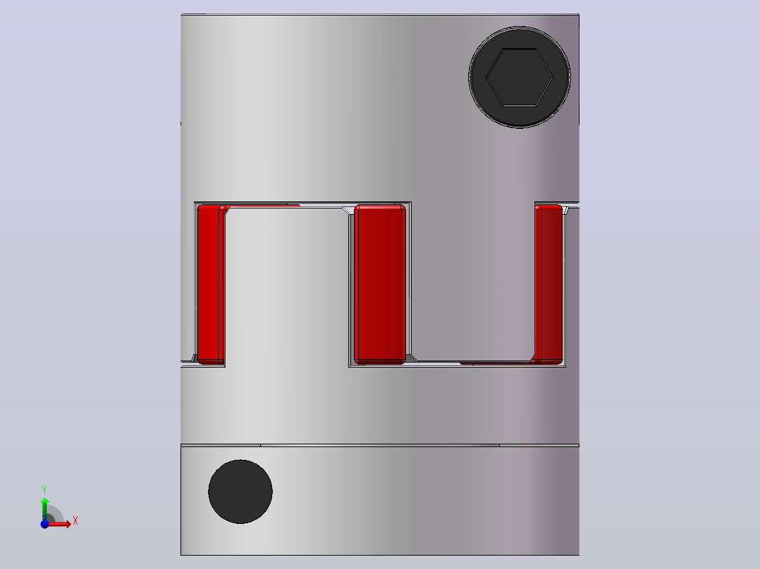 HLX系列[HLX-6X6-25X34]联轴器前视图