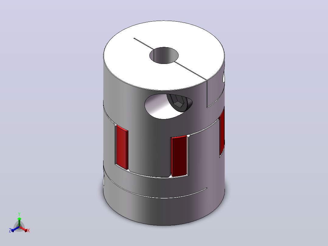 HLX系列[HLX-6X6-25X34]联轴器正等轴测图