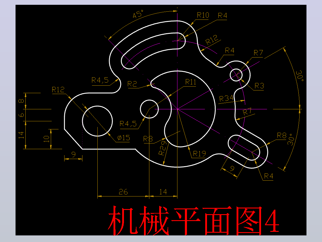 机械平面图4CAD图纸