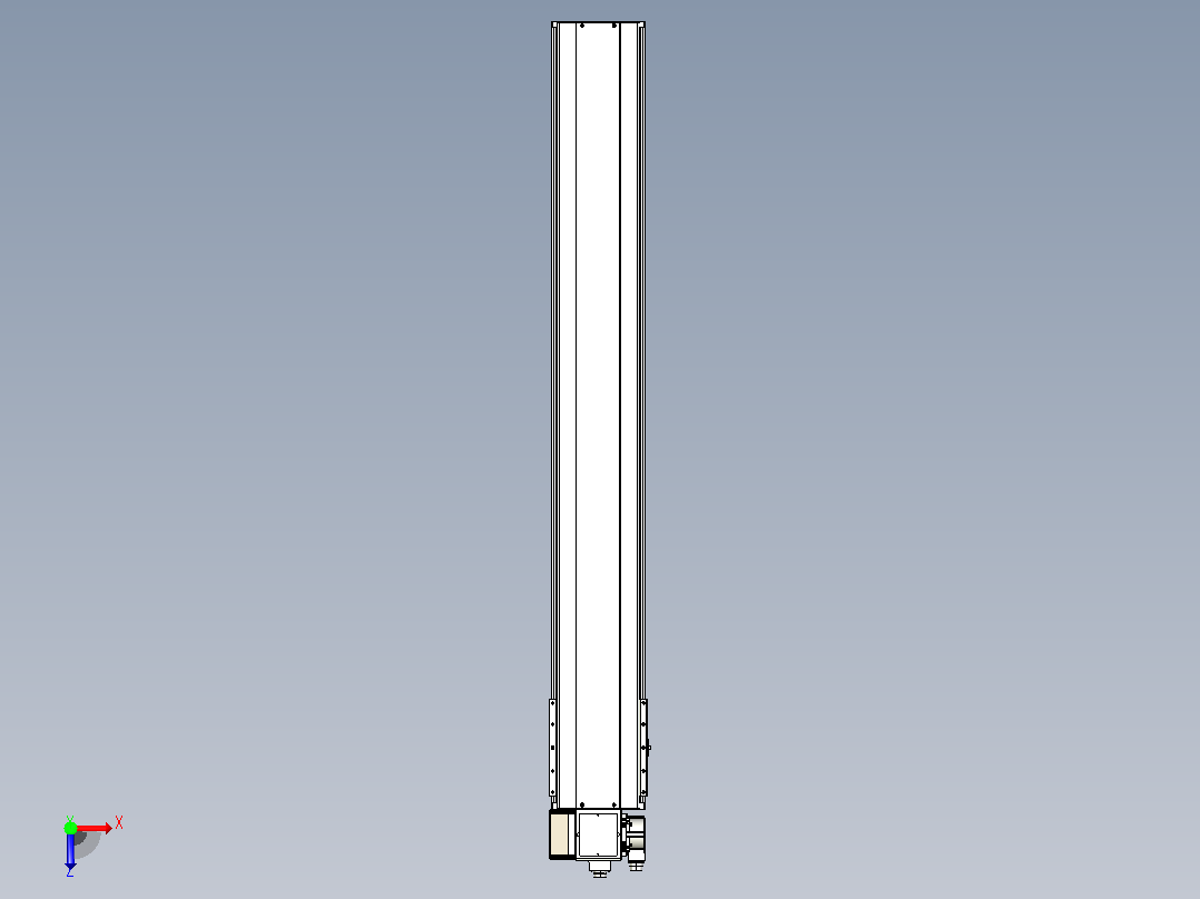 皮带直线轴半封闭可选导轨TPA-HNB-220D-176-L1450-LP-C-P1K-N3俯视图