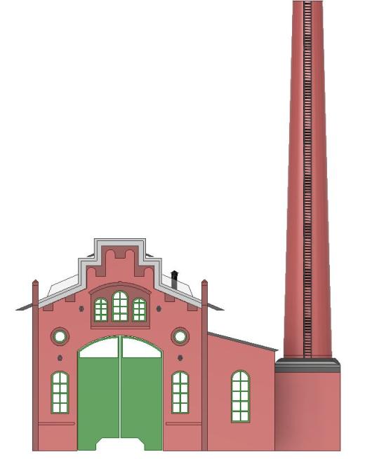 Faller法勒2142号火车库建筑物3D图纸+INVENTOR设计+附STP缩略图