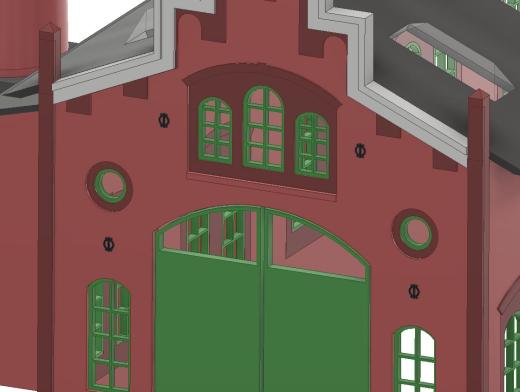 Faller法勒2142号火车库建筑物3D图纸+INVENTOR设计+附STP缩略图