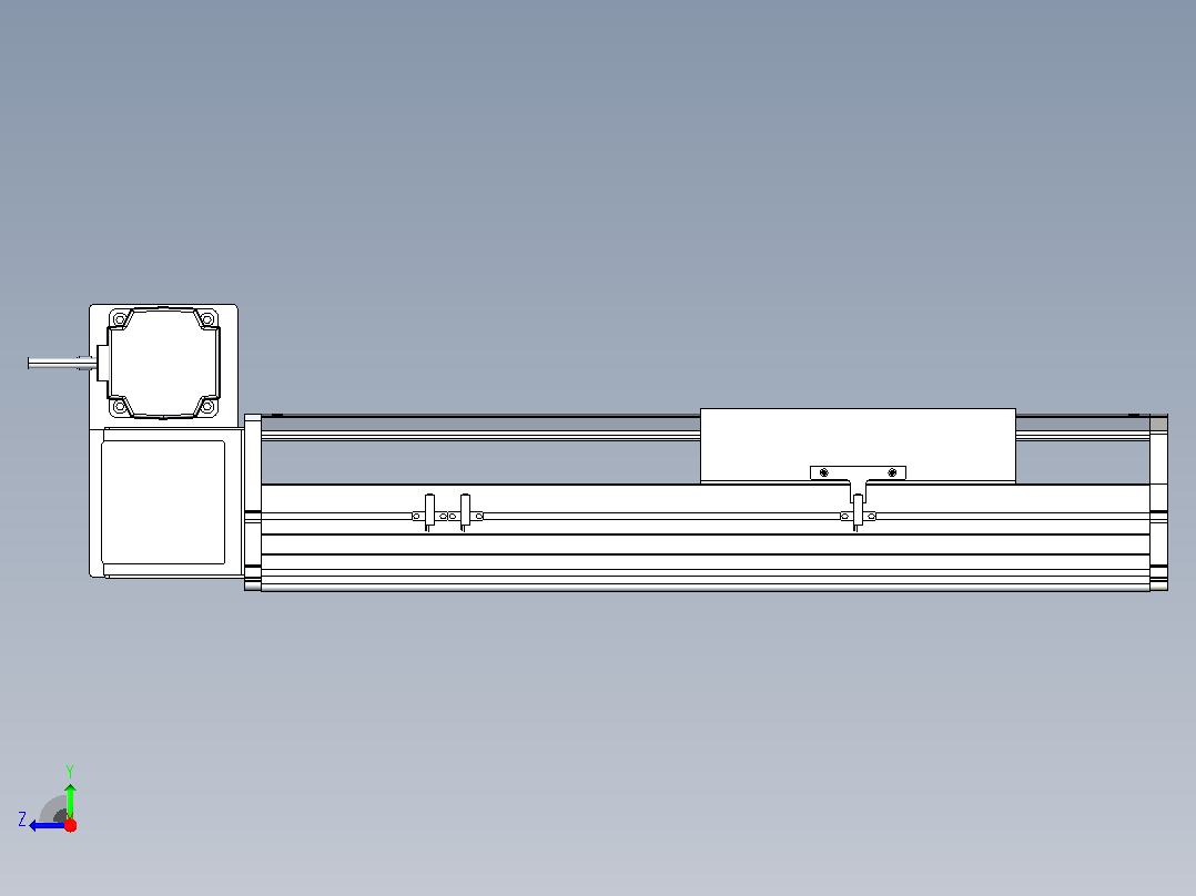 ATB22-300-LU-M75-C4 ATB22 皮带驱动直线滑台模组右视图