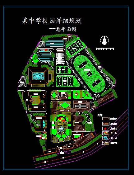 某校园规划总平面图缩略图