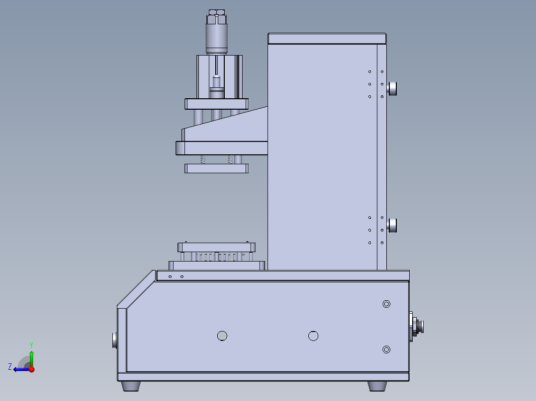 电路板功能测试治具右视图