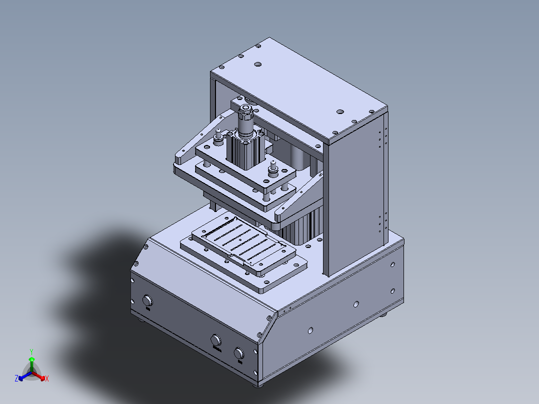 电路板功能测试治具正等轴测图