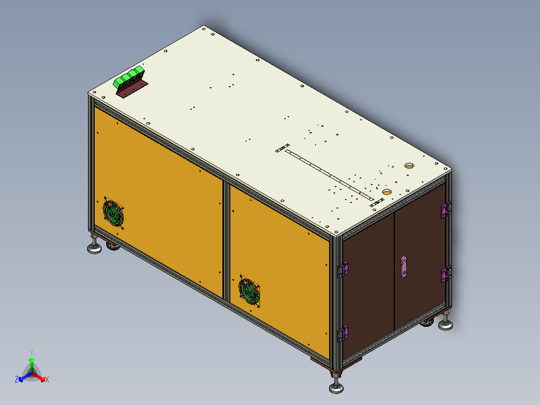 PCB板在线式自动贴条码标签设备cero2.0.zip正等轴测图