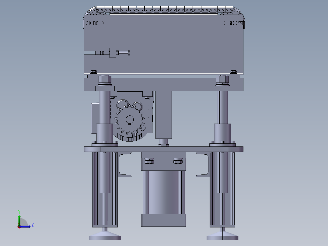B14_顶升移载机（）左视图