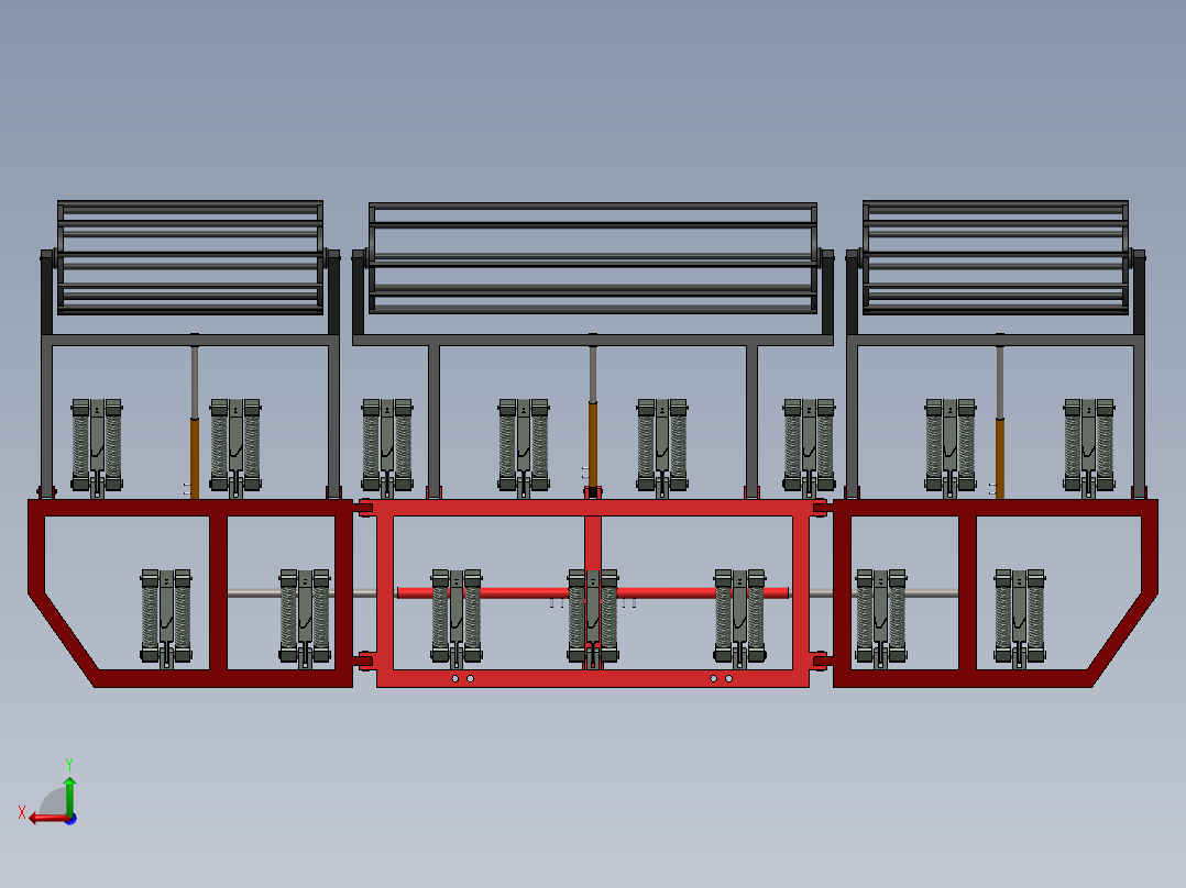 深耕松土机后视图