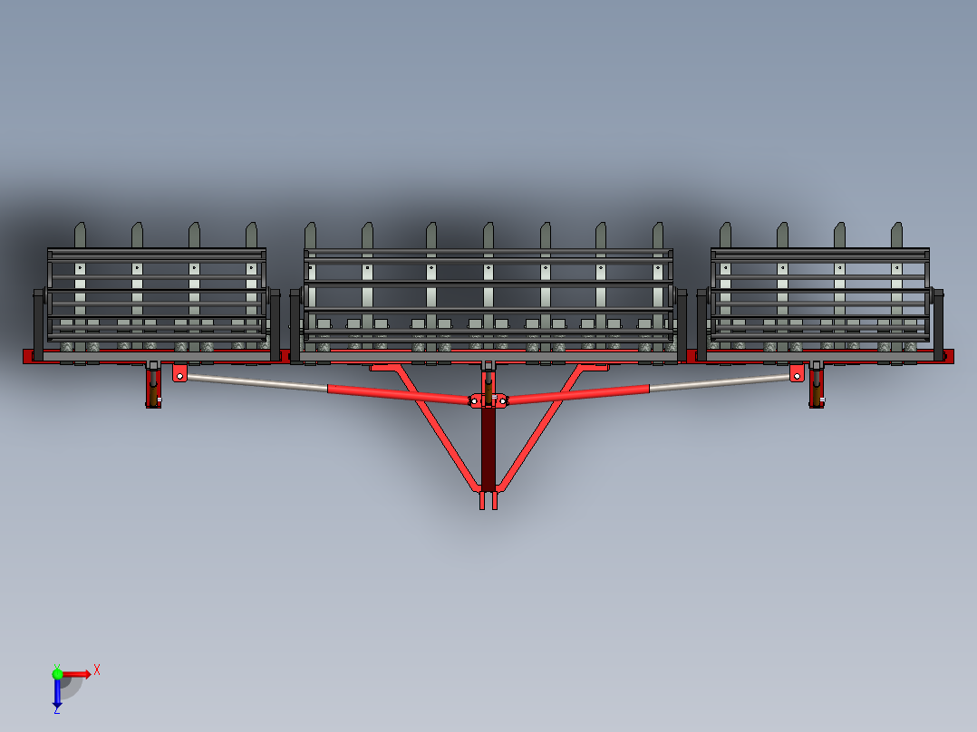 深耕松土机俯视图