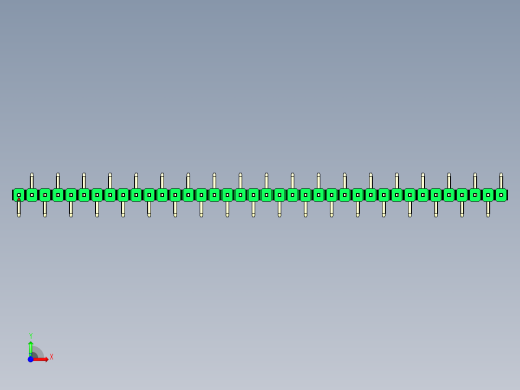 彩色公排针 100mil 2.54mm 系列-DS1022_green_38p_100mil_Type_SMT_R2_rev1.0前视缩略图