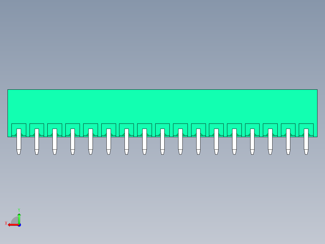 DEGSON 15EDG 系列 3.5mm 插拔式接线端子 FullPack-15EDGVC-3.5-17P-14-00AH后视图
