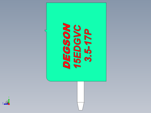 DEGSON 15EDG 系列 3.5mm 插拔式接线端子 FullPack-15EDGVC-3.5-17P-14-00AH右视缩略图