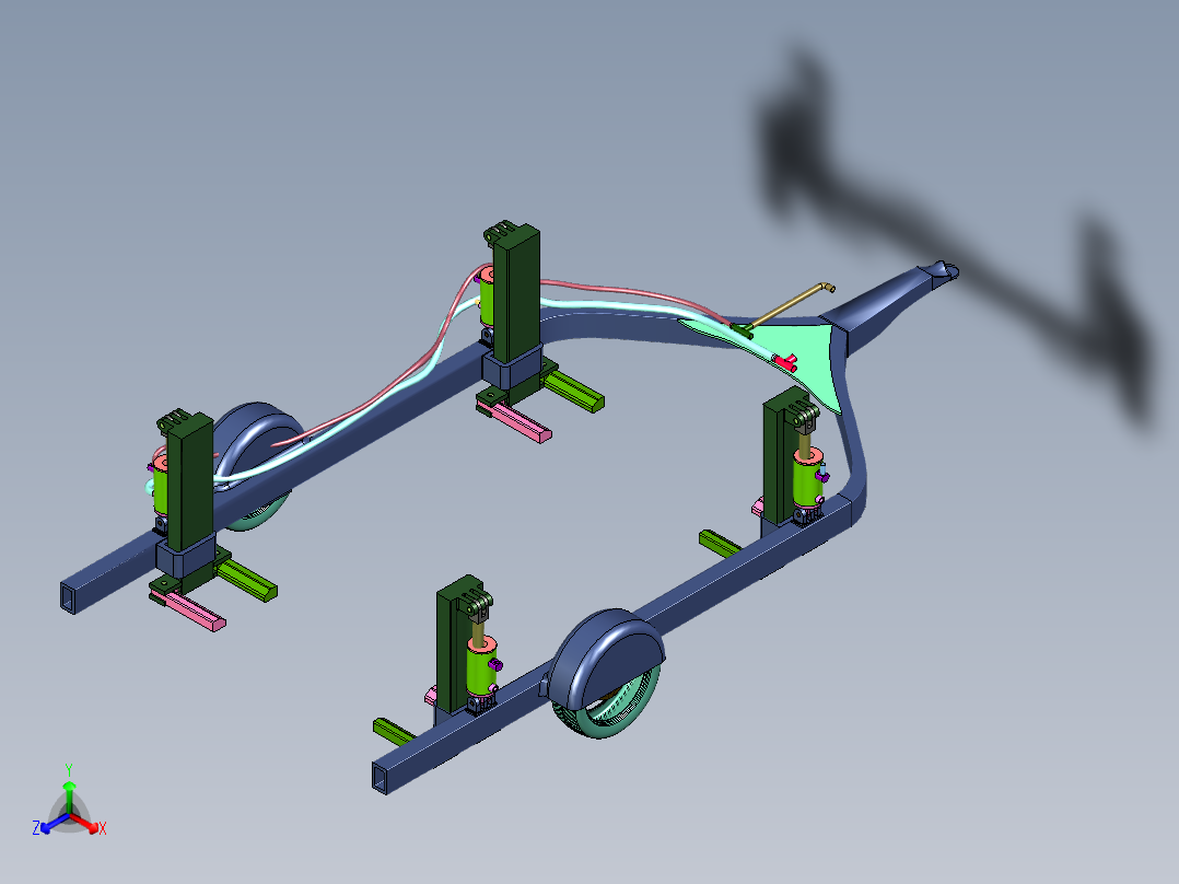 车辆液压托举式拖车