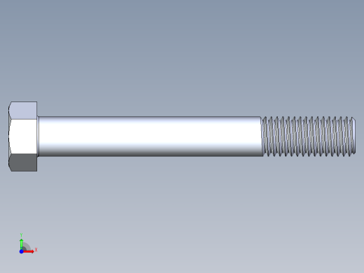 UNC 六角螺栓-Hex Bolt 0.625-11 x 5前视缩略图