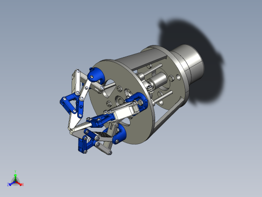 苹果采摘机器执行器的机构三维proe