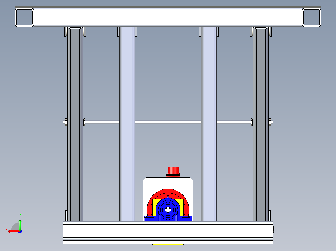 剪刀式升降平台后视图