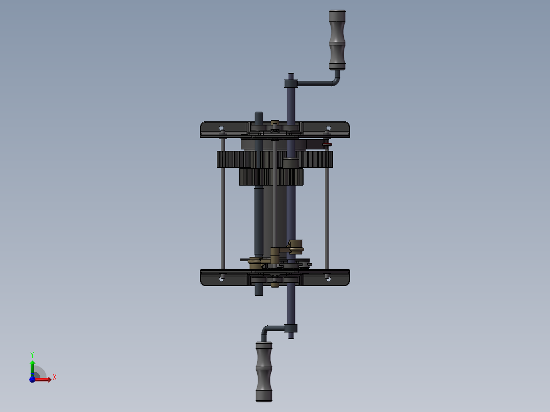 手动绞盘前视图