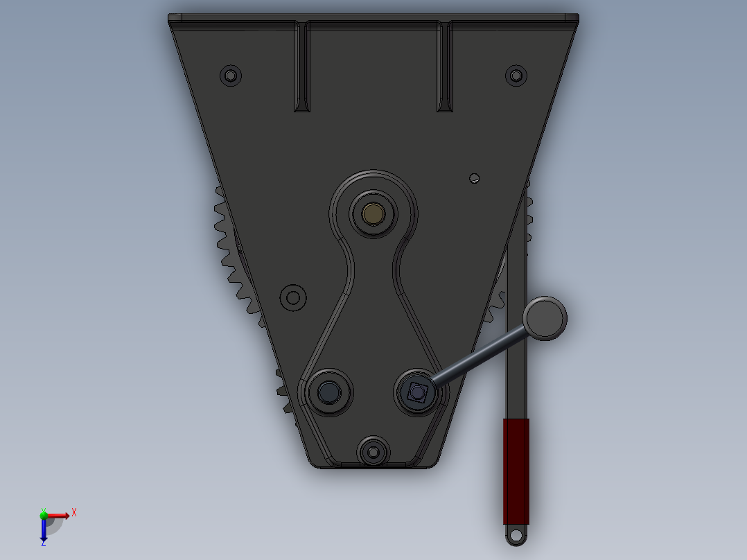 手动绞盘俯视图