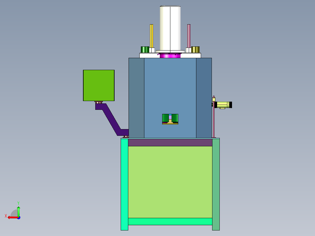 混合式铝模冲压烧结机后视图
