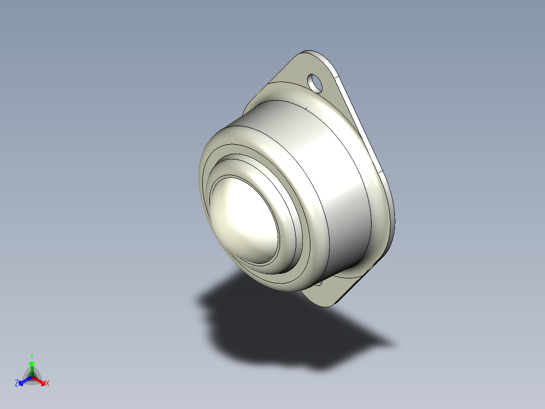 萬向滾珠12-3D多系列多零件图纸模型主视图