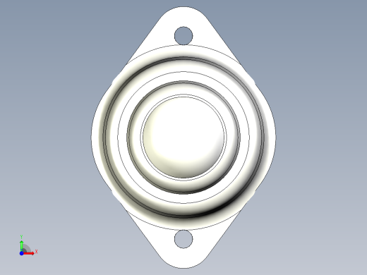萬向滾珠12-3D多系列多零件图纸模型前视缩略图