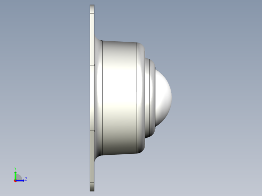 萬向滾珠12-3D多系列多零件图纸模型左视缩略图