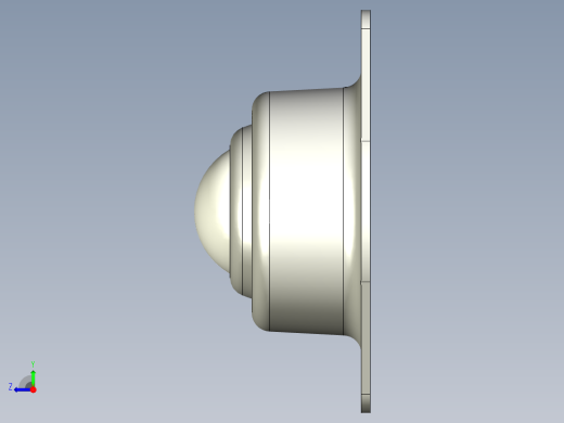 萬向滾珠12-3D多系列多零件图纸模型右视缩略图