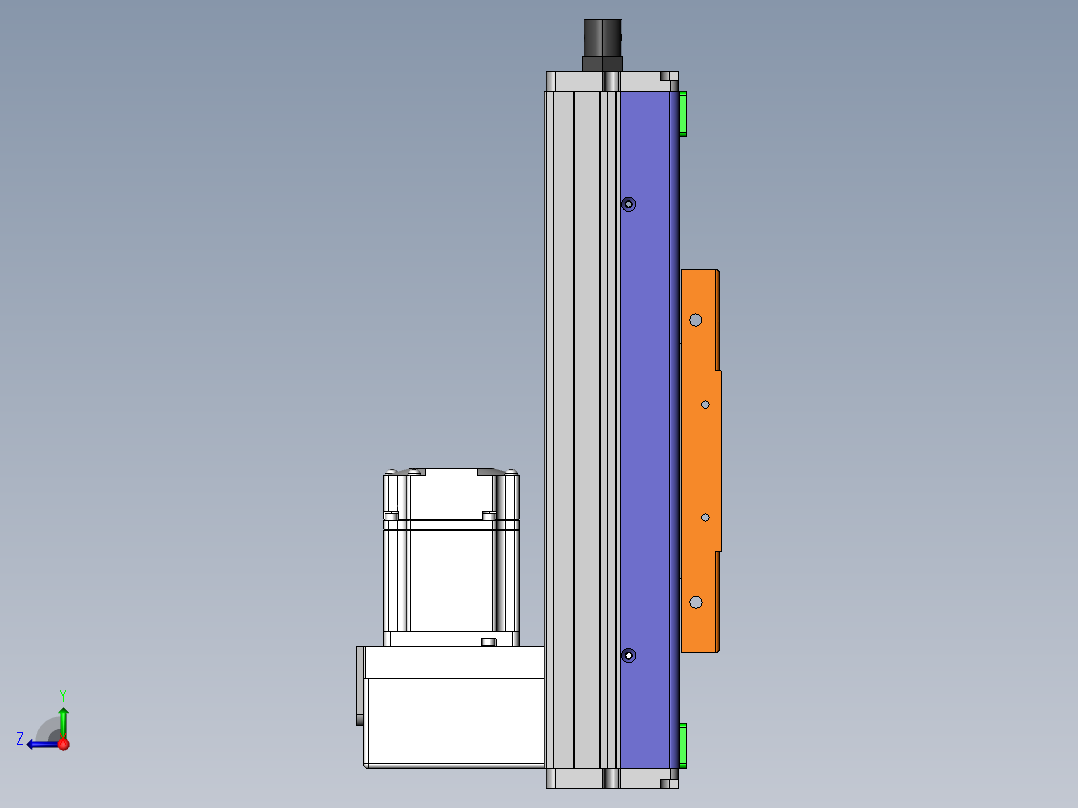 MCH丝杆全封闭MCH10-BM-200W右视图