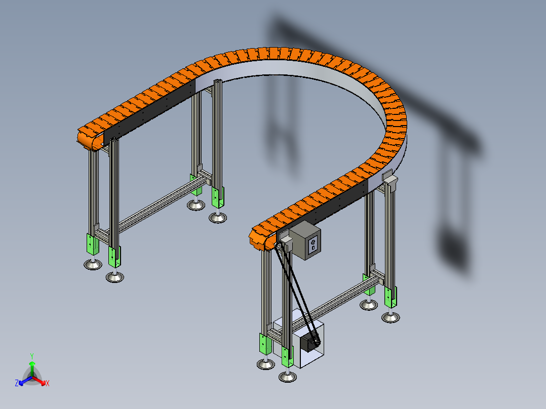 曲线U型板链输送机---x_t