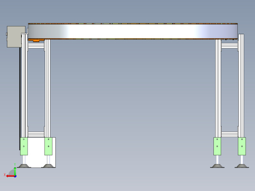 曲线U型板链输送机---x_t后视缩略图