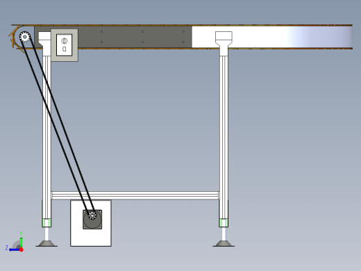 曲线U型板链输送机---x_t右视缩略图
