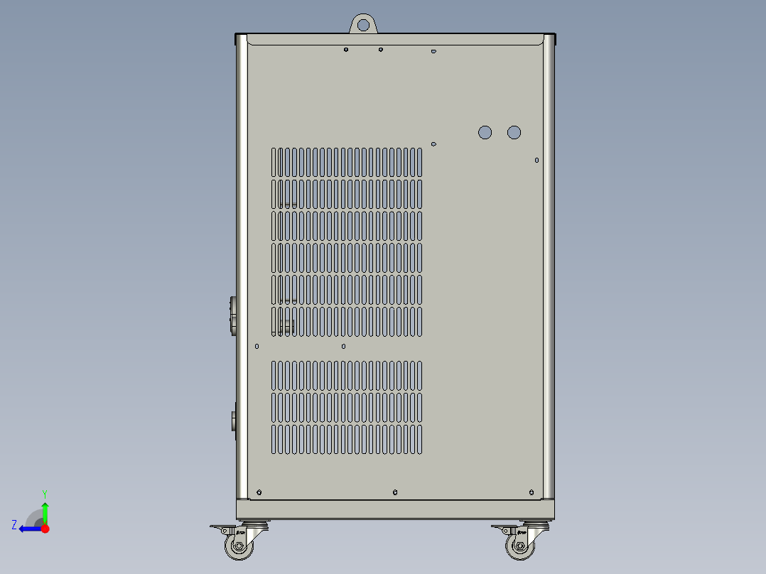 1.5P工业油冷机制冷液压站冷油机散热冷却器精密机械主轴油冷却冷水机右视图