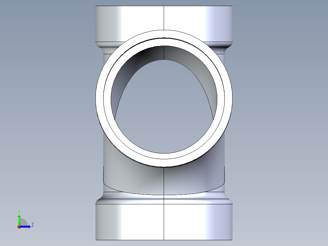 船舶管路系统S15_SeaDrainPLUS_DoubleSanitaryTee-SxSxSxS_37E161903_3in Sea Drain Plus - Sanitary Double Tee - SxSxSxS左视图