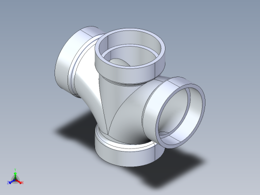 船舶管路系统S15_SeaDrainPLUS_DoubleSanitaryTee-SxSxSxS_37E161903_3in Sea Drain Plus - Sanitary Double Tee - SxSxSxS正等轴测缩略图