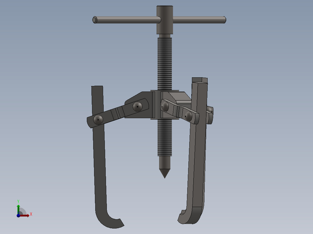 机械抓手 手动抓手前视图