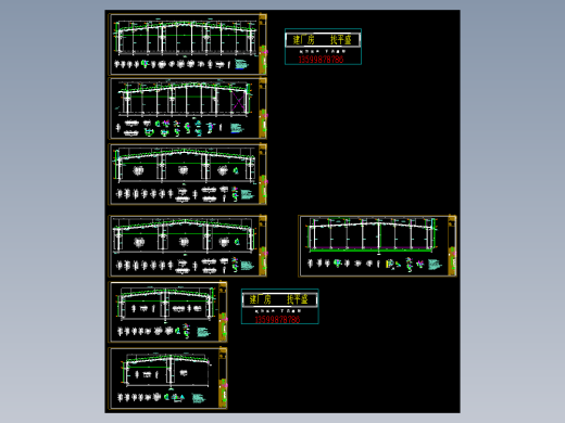 成都某公司钢结构刚架图CAD