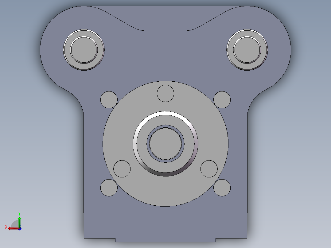 第四组落料冲孔复合模设计后视图