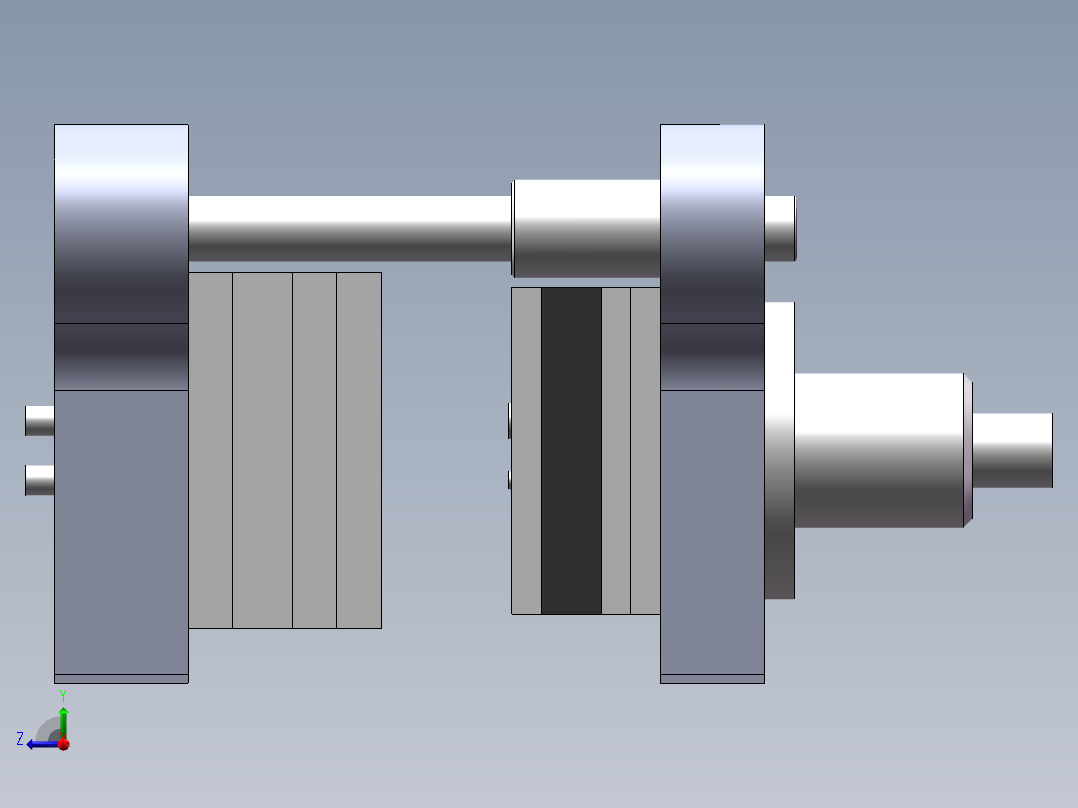 第四组落料冲孔复合模设计右视图
