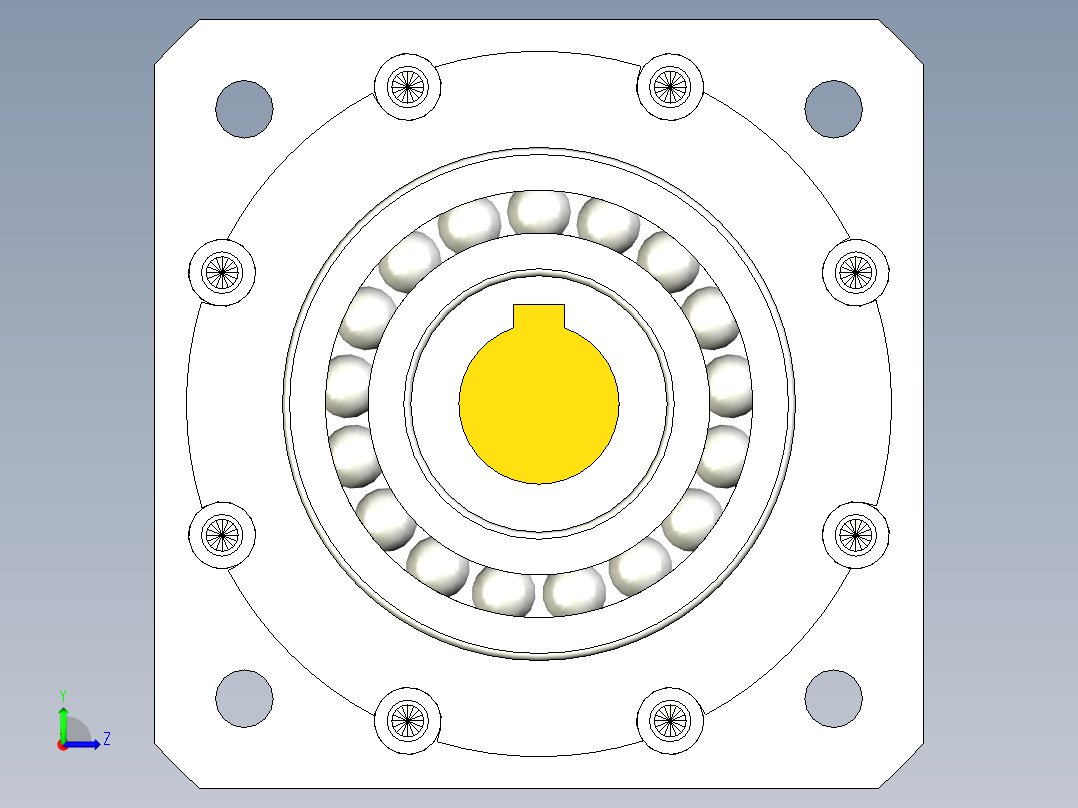直齿孔PLF120-L3-LC 19-70-90-M5左视图