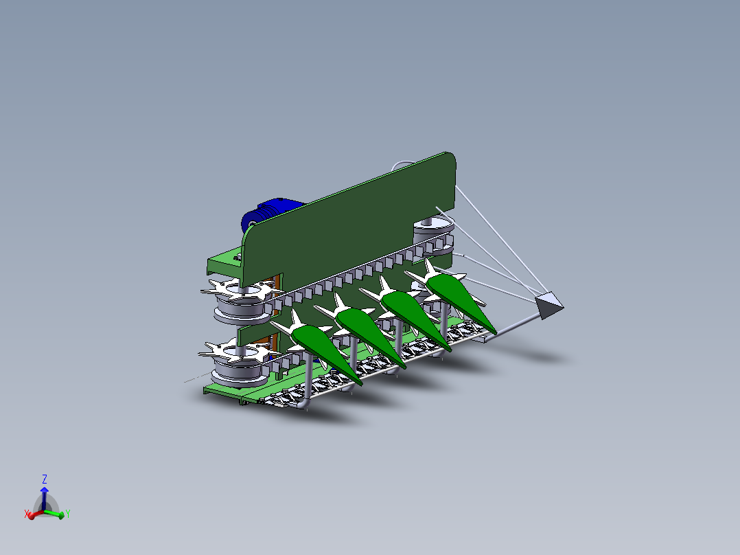 XL-小麦割晒机的设计三维SW设计素材