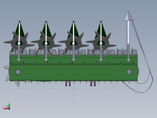 XL-小麦割晒机的设计三维SW设计素材后视缩略图