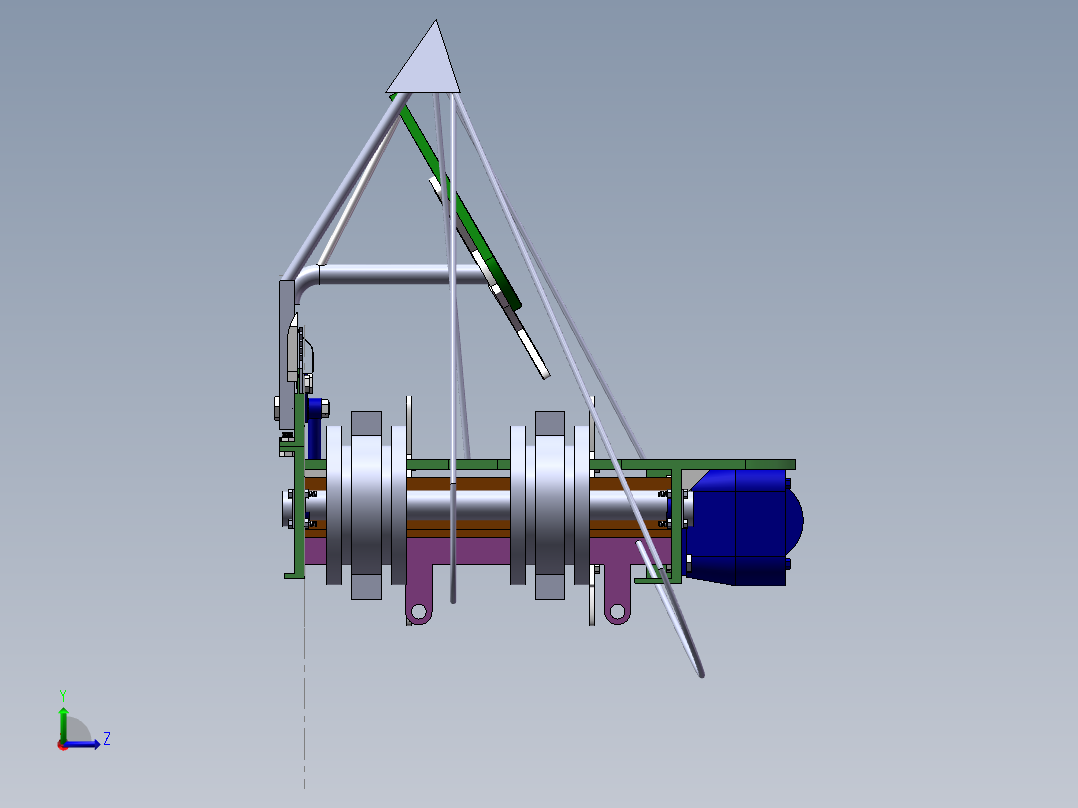XL-小麦割晒机的设计三维SW设计素材左视图