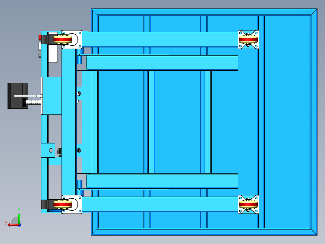 移动式提升机后视图