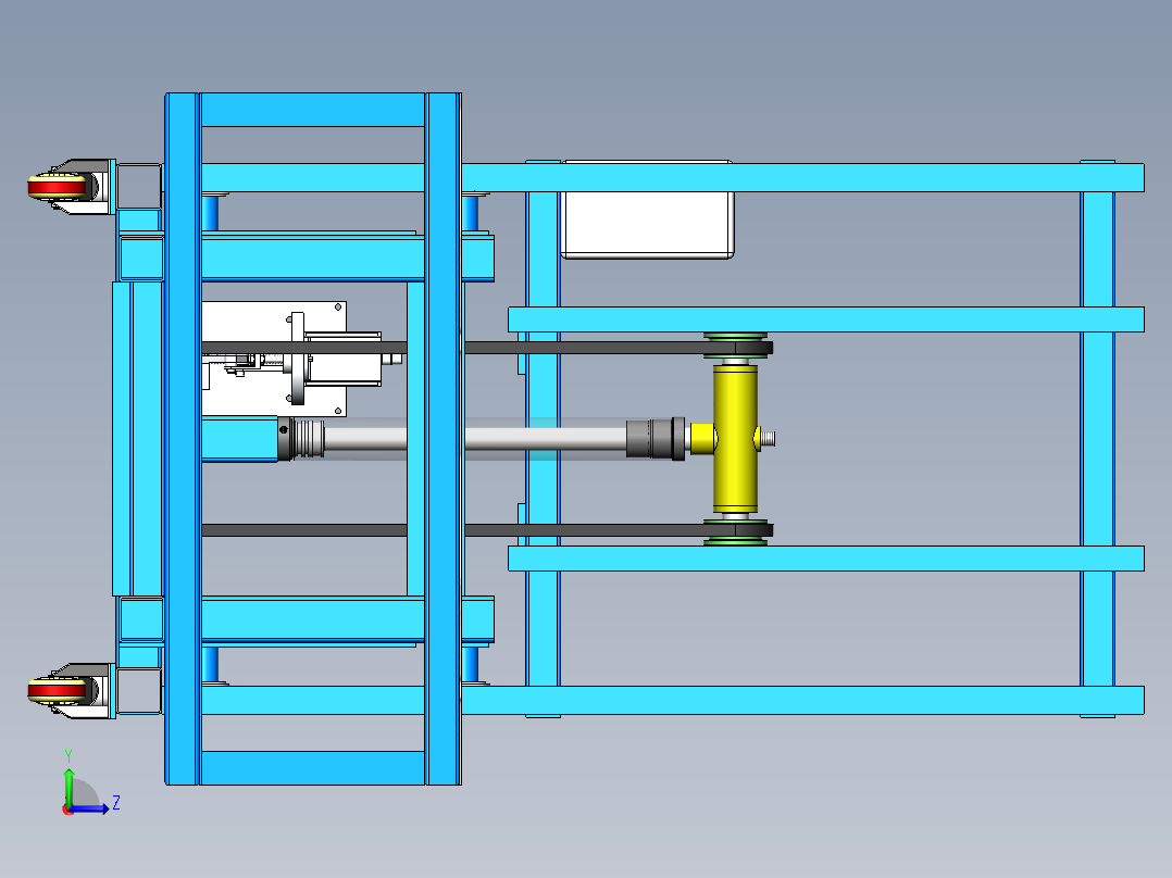 移动式提升机左视图