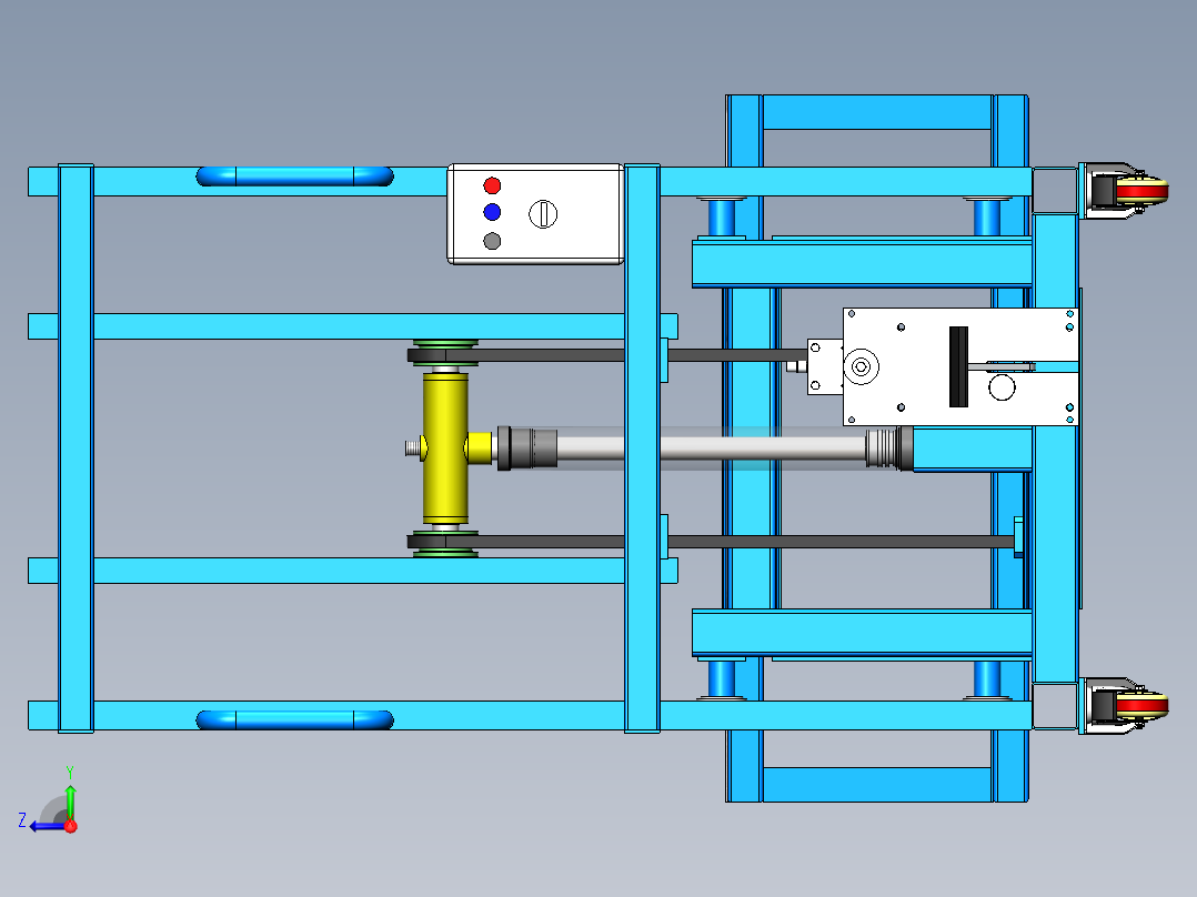 移动式提升机右视图