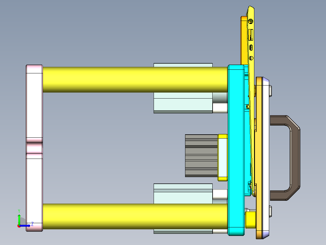 UX301-C笔记本CNC工装夹具三维模型-CNC7左视图