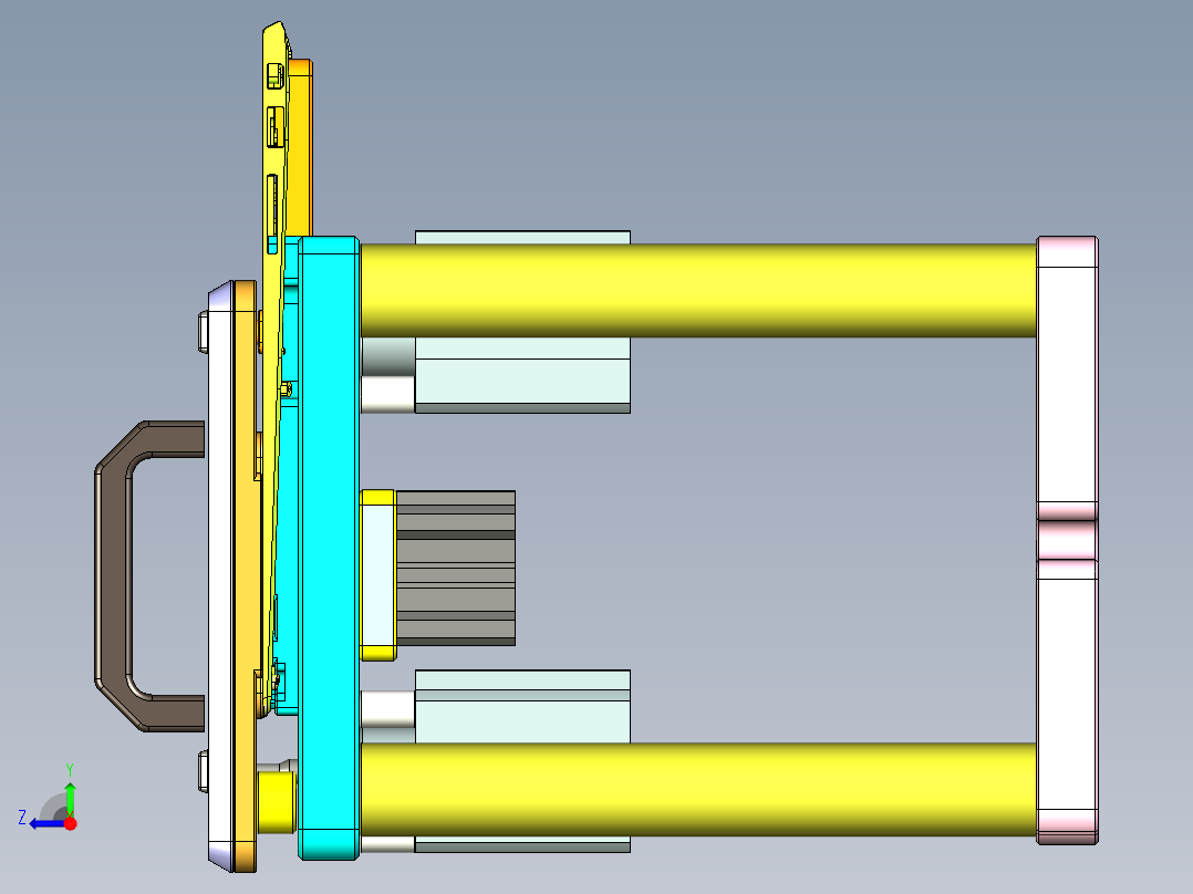 UX301-C笔记本CNC工装夹具三维模型-CNC7右视图